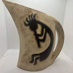 Mara Mexico Studio Art Pottery featuring a Kokopelli design, pitcher